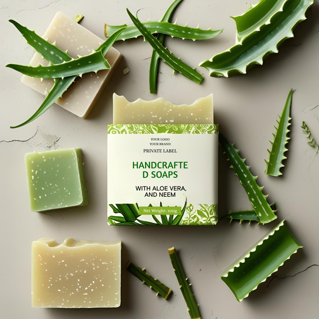 Handcrafted-soaps-with-aloe-vera-and-neem