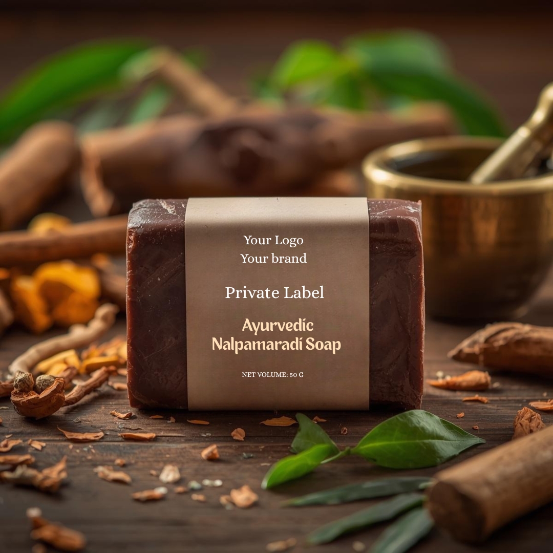 beauty care products manufacturer, natural skin care suppliers, skin bar manufacturer,Private Label Ayurvedic Nalpamaradi Soap 