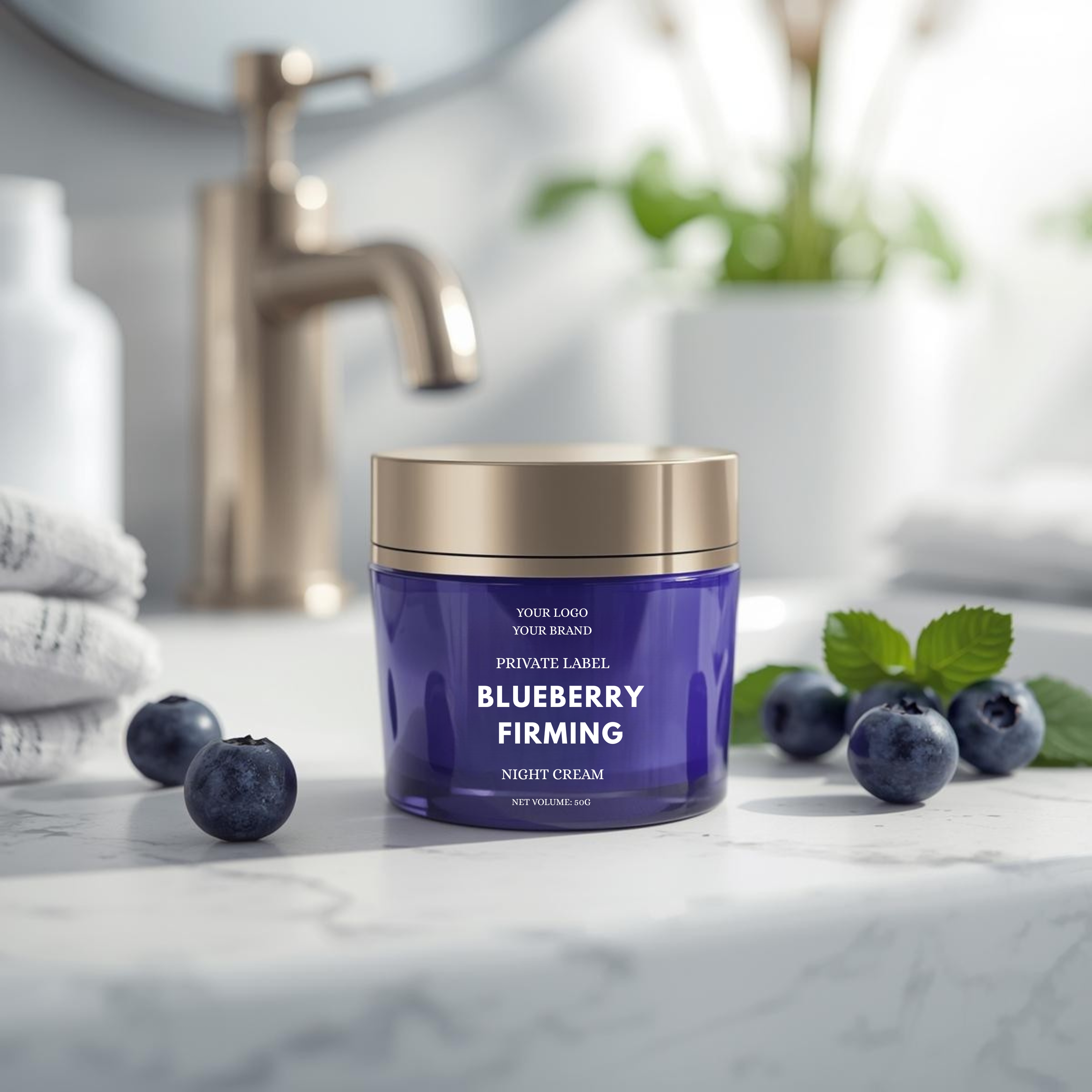 Private Label Blueberry Firming Night Cream,best face night cream manufacturer,organic skincare manufacturer