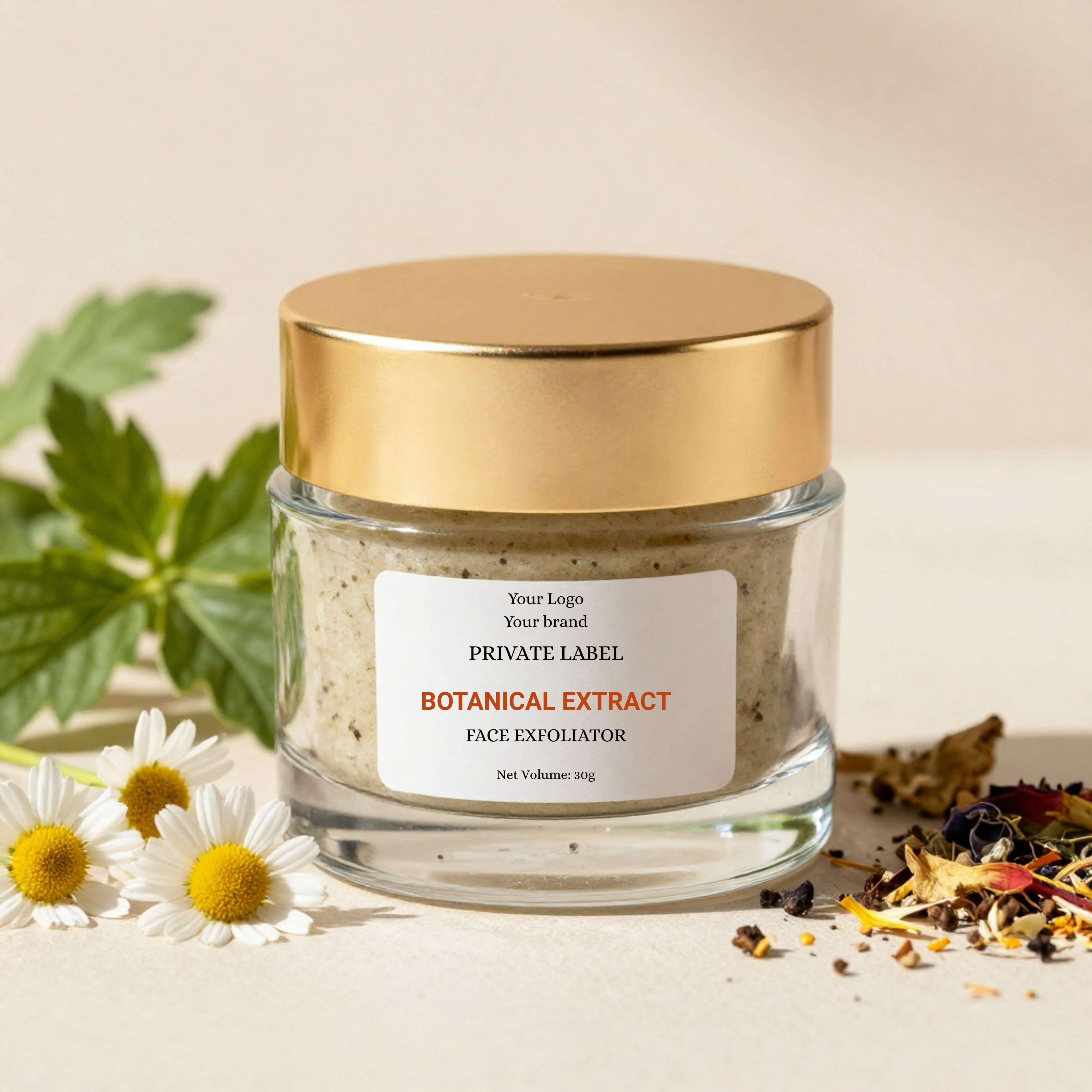 ayurvedic skincare products, private label skincare products,Private Label Botanical Extract Face Exfoliators