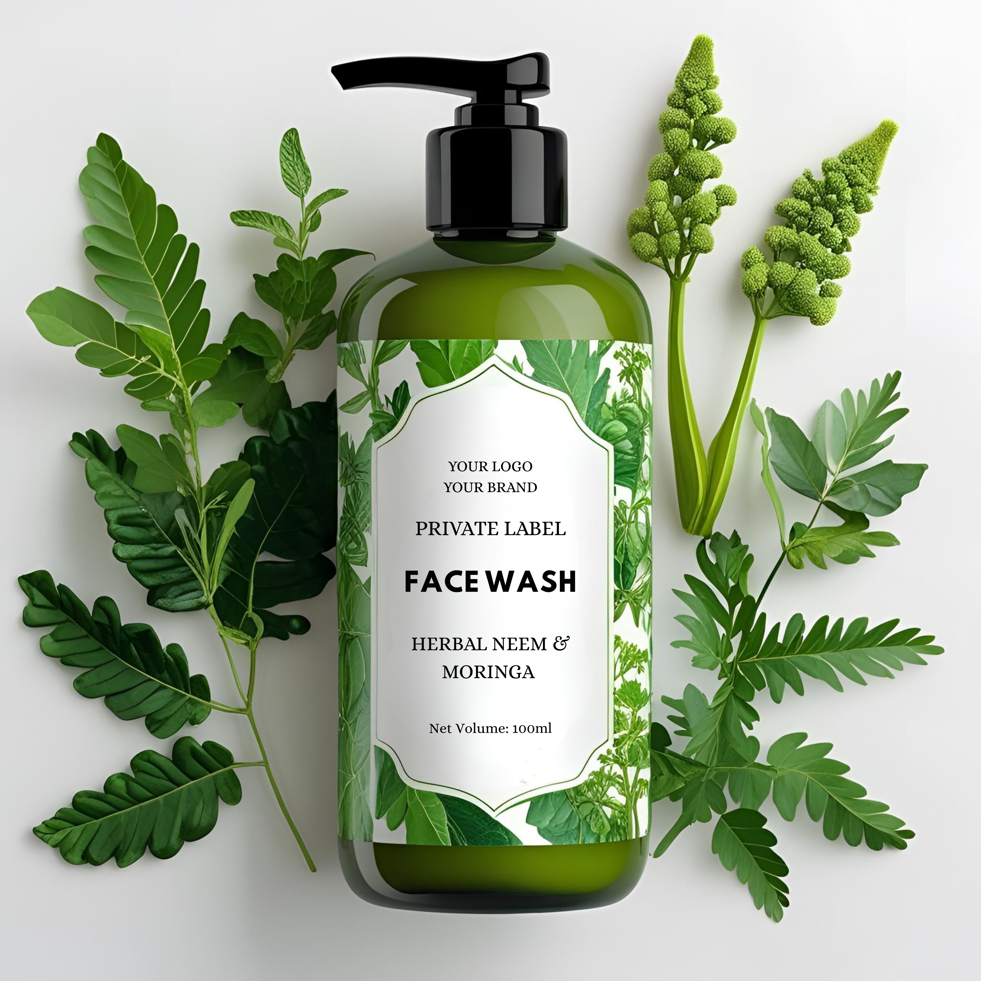 herbal facewash manufacturer,Neem face wash supplier in india,moringa face wash manufacturer