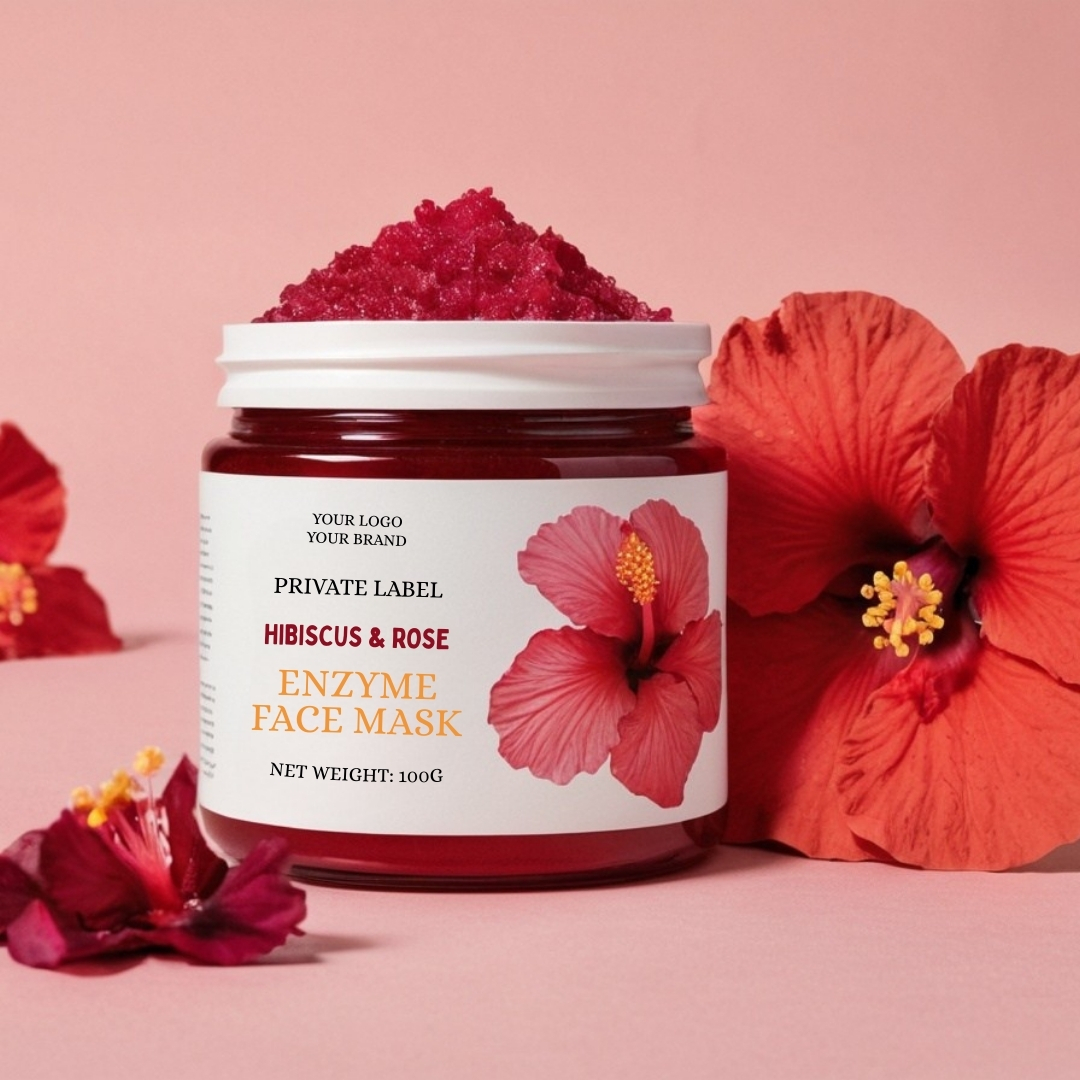 Private-Label-Hibiscus-&-Rose-Enzyme-Face-Mask