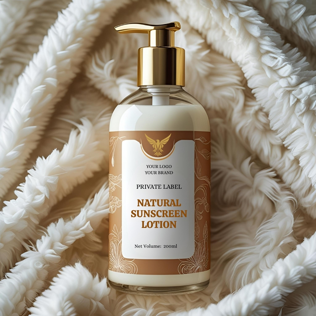 private label natural sunscreen lotion, organic sunscreen for protect skin  