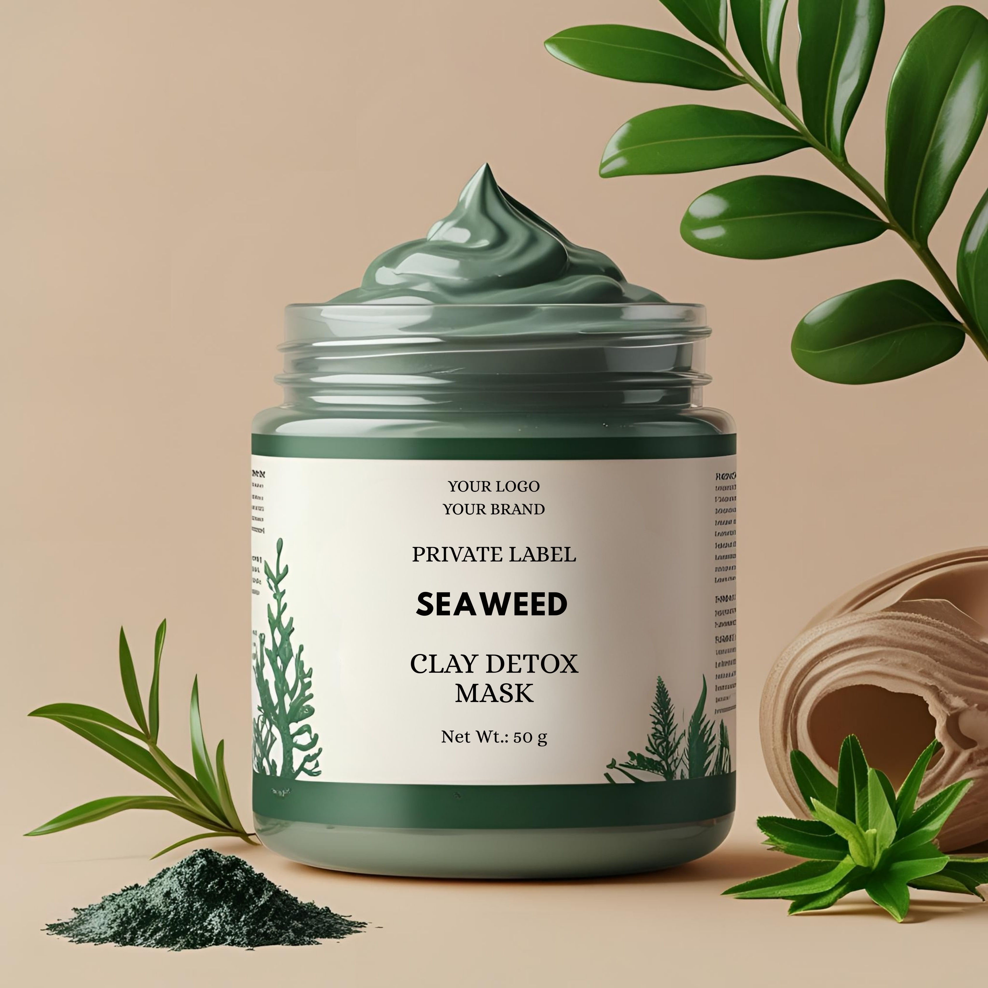 private label clay mask,detox mask manufacturer,seawood clay detox mask manufacturer