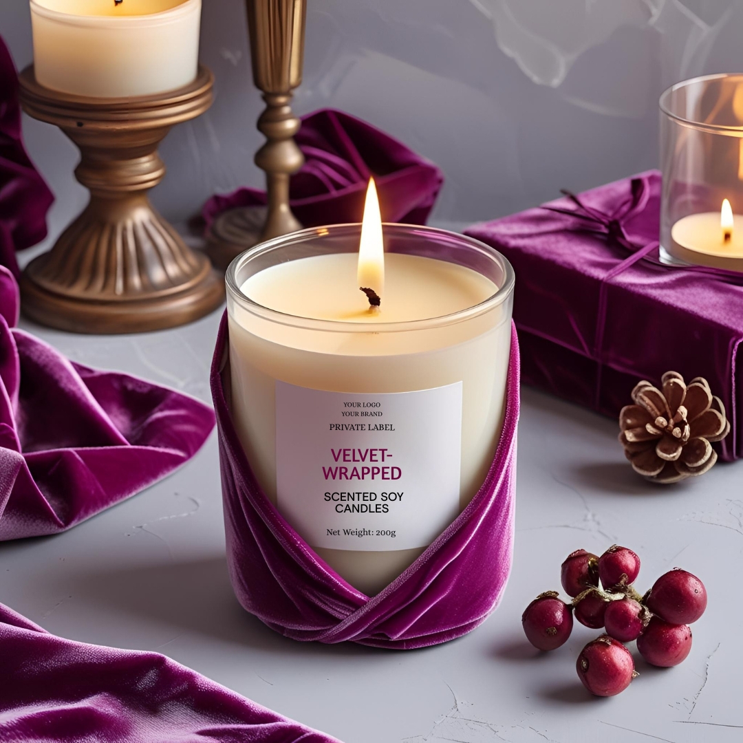 Velvet-wrapped-scented-soy-candles